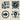Four minimalist icons stacked vertically, representing high earnings potential, flexibility, quality and speed and creative freedom for custom clothiers.